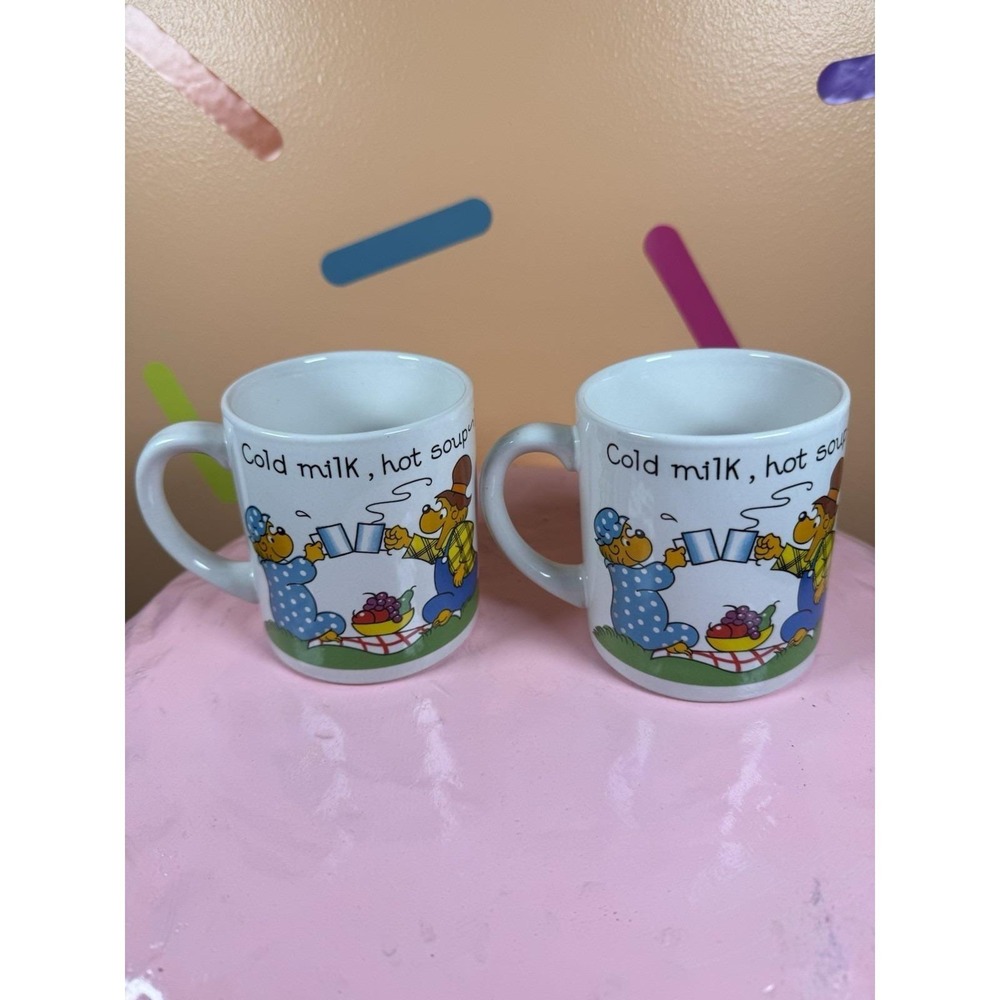 The Berenstain Bears Coffee Milk Cup Mugs Vintage 1987 Princess House Berenstain